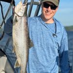 Spring lake trout fishing in West Grand Traverse Bay
