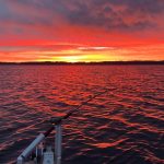 Sunrise over Traverse City during the 2026 fishing season